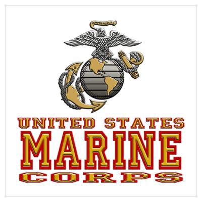 USMC Globe Marine Corps Wall Art Poster